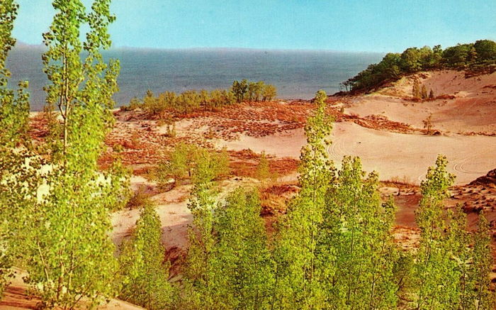 Warren Dunes State Park - Postcards Over The Years (newer photo)